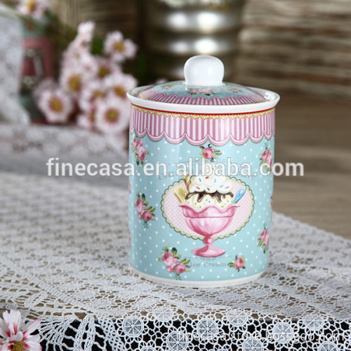 800CC Elegant Ice Cream Collection Ceramic Canister                
                                    Quality Assured